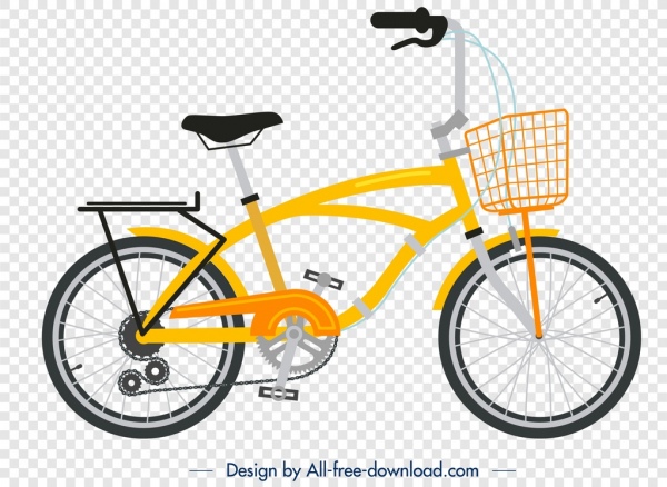 bicycle template yellow modern design