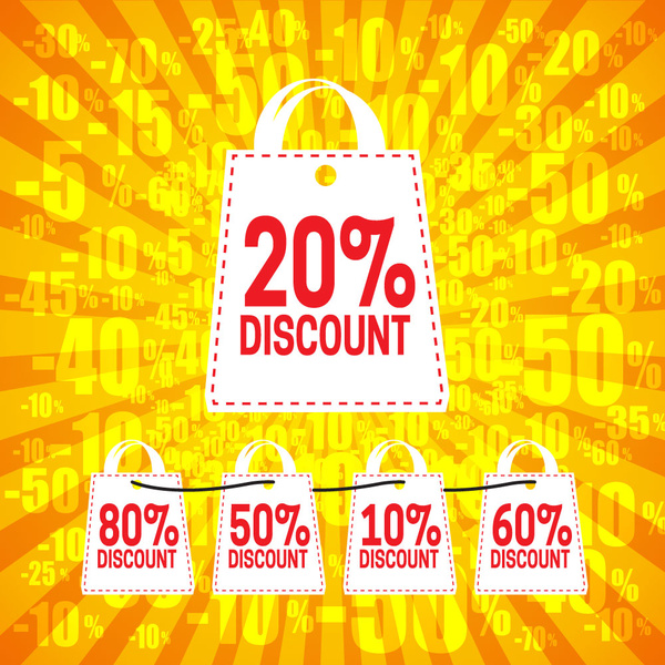 big discount shopping bag banner