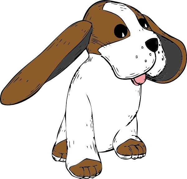 Big Earred Dog clip art