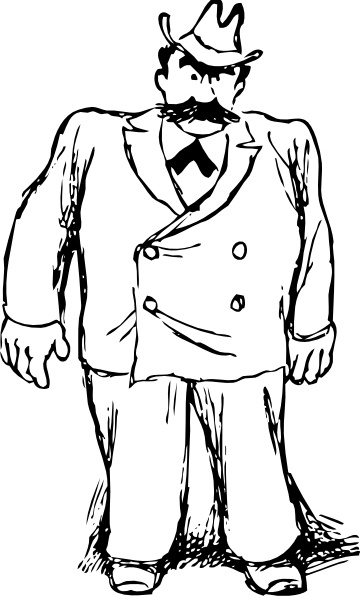 Big Man In A Suit clip art