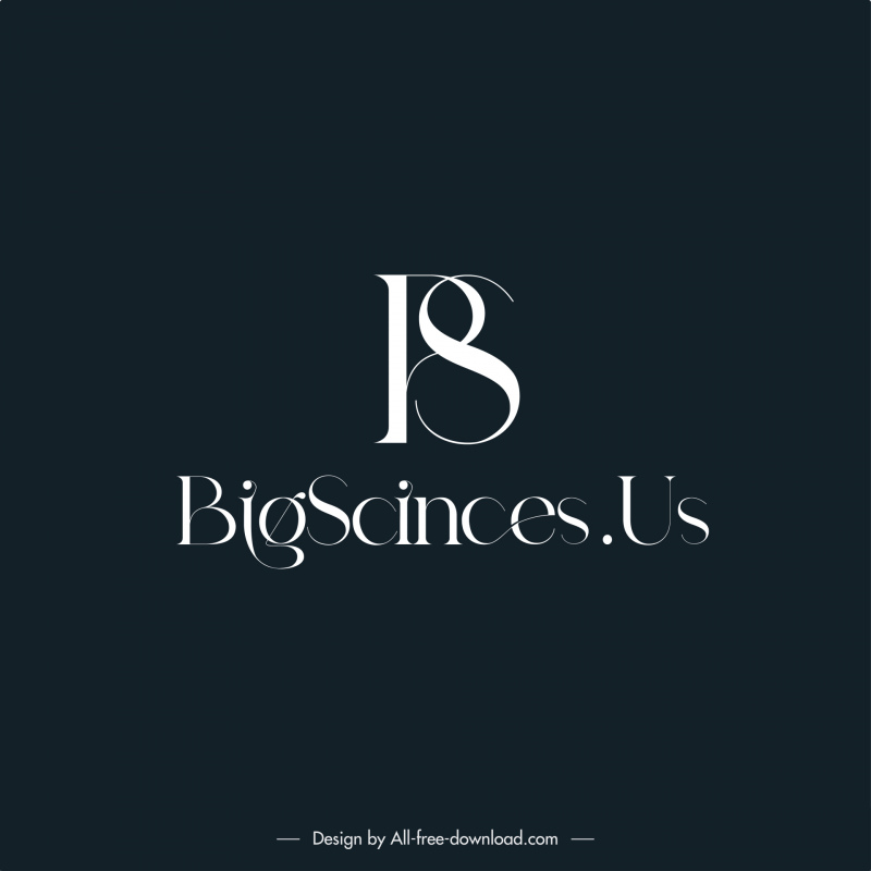 bigscincesus logotype flat contrast black white texts design 