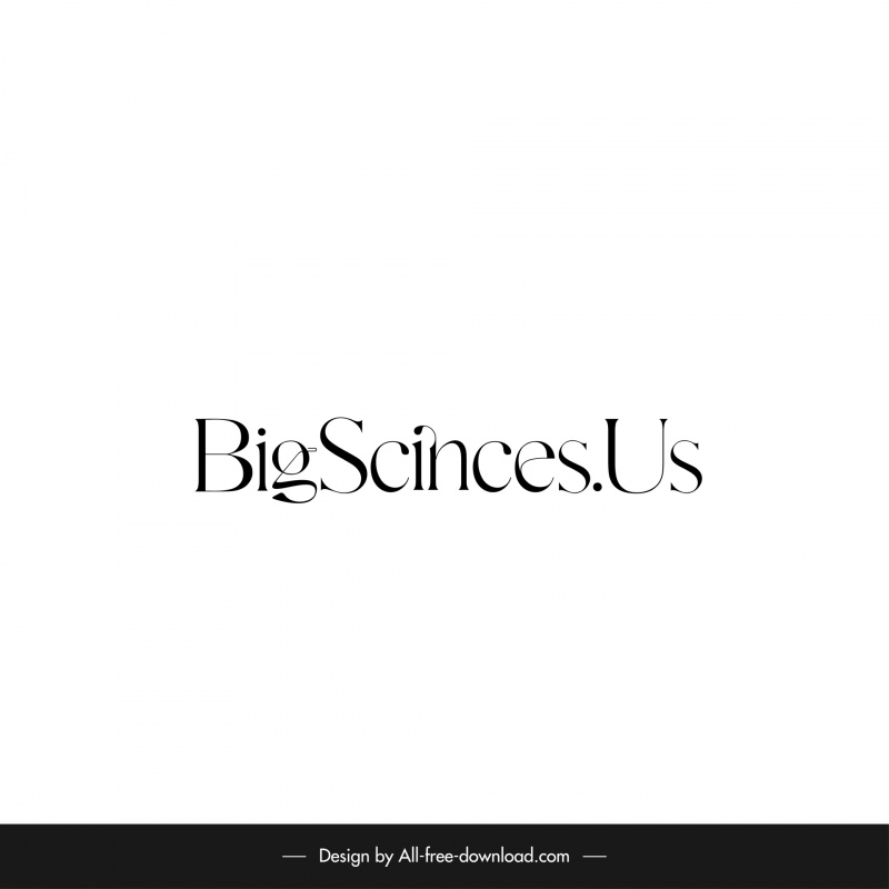bigscincesus text logo template flat elegant classical design 