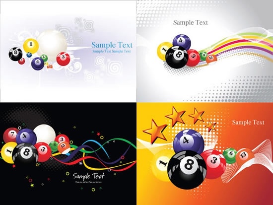 billiards balls backgrounds colorful dynamic design