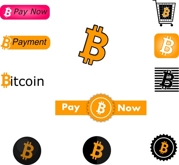 bitcoin buttons and icons 