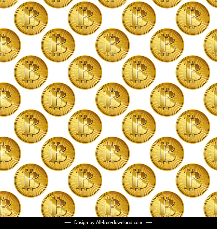 bitcoin pattern shiny repeating circles decor