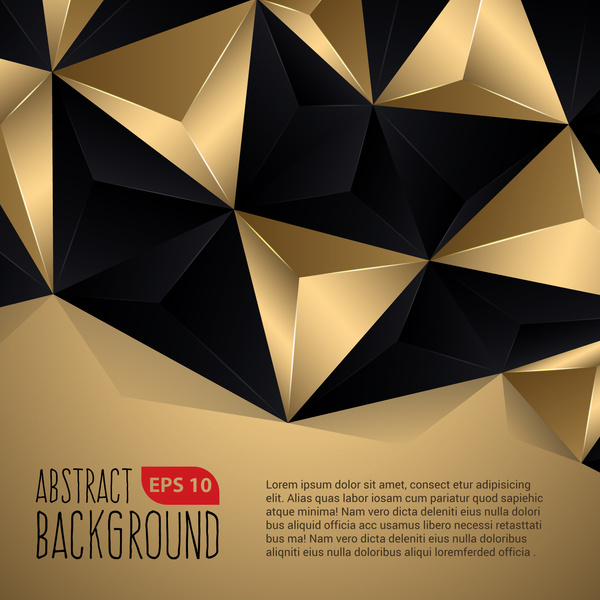 Black and gold abstract background Vectors graphic art designs in editable  .ai .eps .svg .cdr format free and easy download unlimit id:6826219