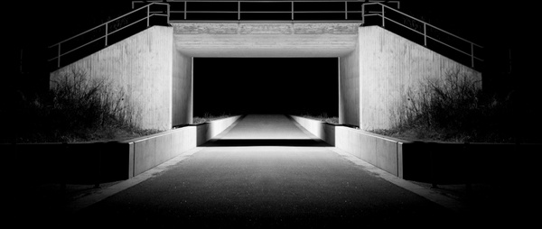 black and white bridge car city concrete dark decay