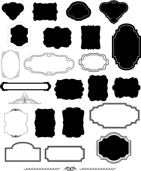 black and white classical frames sets