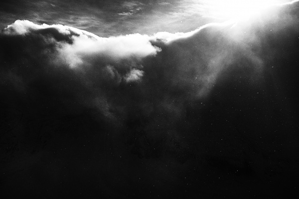 black and white cloud cloudy dark fog landscape