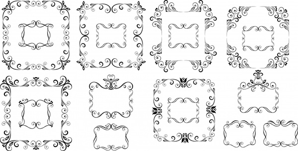 frame templates classical symmetric seamless decor