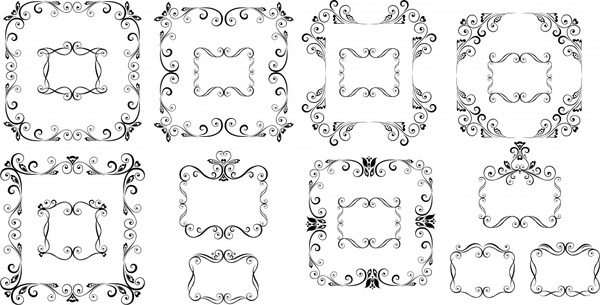 frame templates classical symmetric seamless decor 