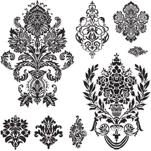 Black and white patterns 01 vector Free vector in Encapsulated