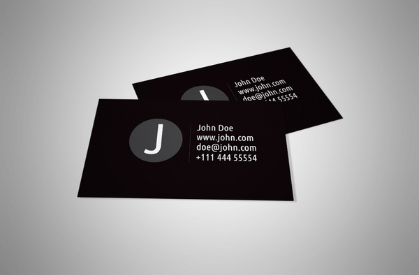 black and white personal business card design 