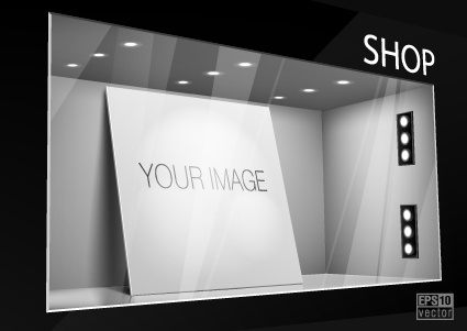 black and white style showcase vector
