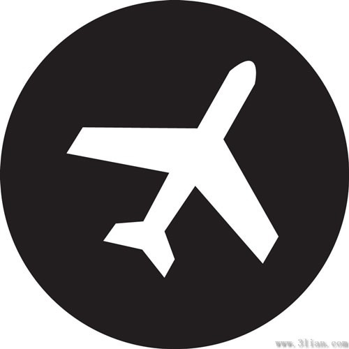 Download Black background airplane icon vector Free vector in Adobe Illustrator ai ( .ai ) vector ...