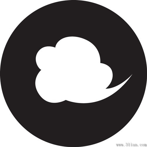 black background clouds icons vector