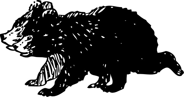 Black Bear Cubs clip art