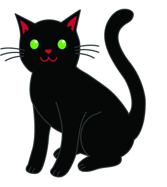 black cat vector 