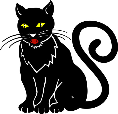 Download Black cat clip art free vector download (225,539 Free ...