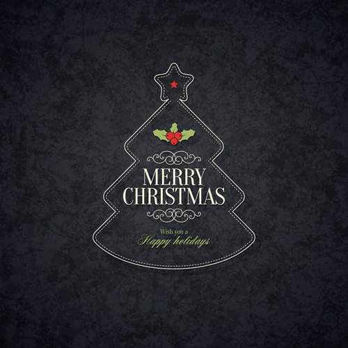 black christmas15 holiday vector background 