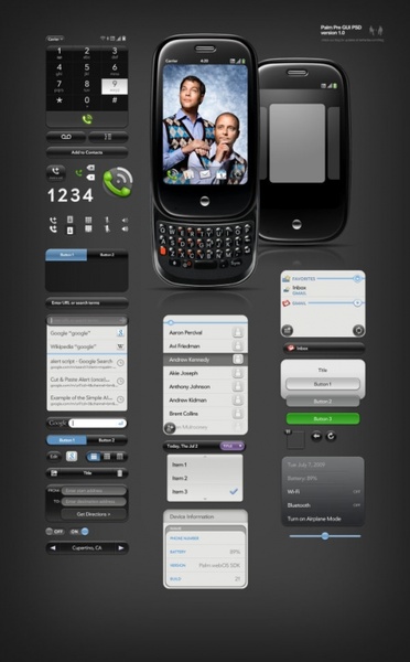black cool phone ui design psd layered file