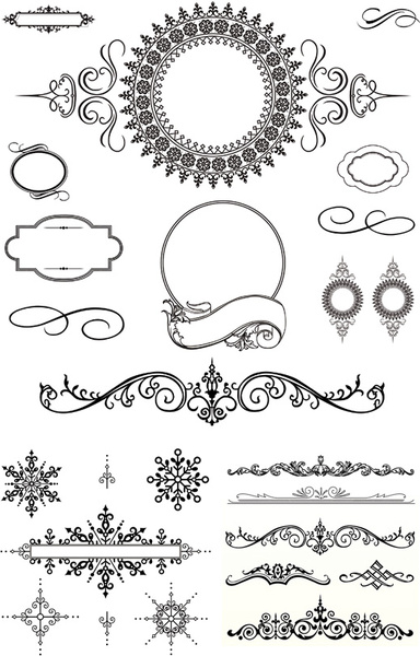 black decorative border vector