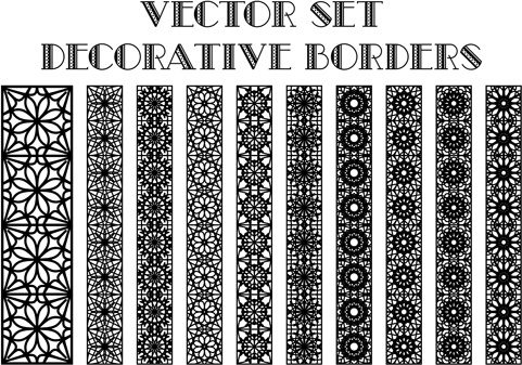 black decorative border vector 