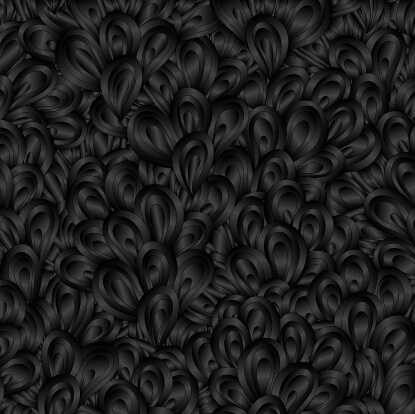 black elements seamless pattern vector