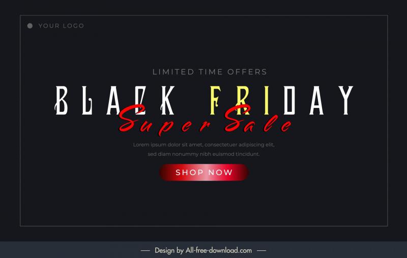  black friday backdrop template luxury flat texts design 