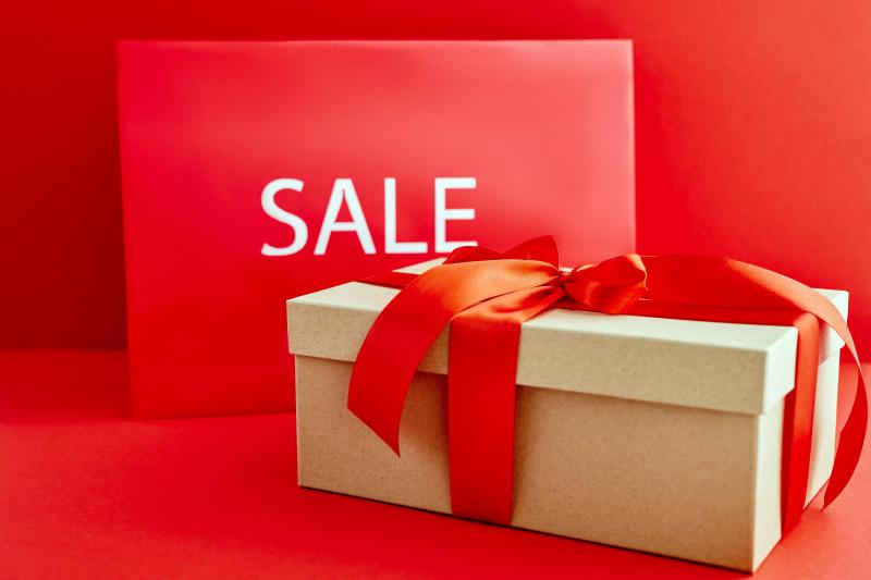black friday sale poster elegant presents knot closeup 