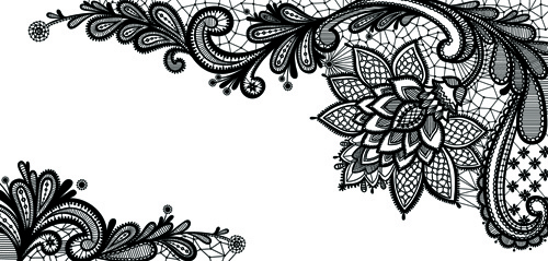black lace backgrounds vector