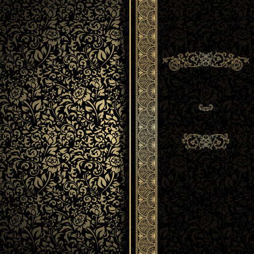 black pattern vintage backgrounds vector 