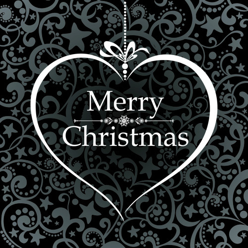 black style14 christmas backgrounds vector 