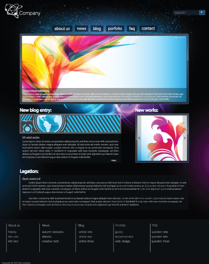 Adobe Illustrator Website Template Free Vector Download 236 564 Free 