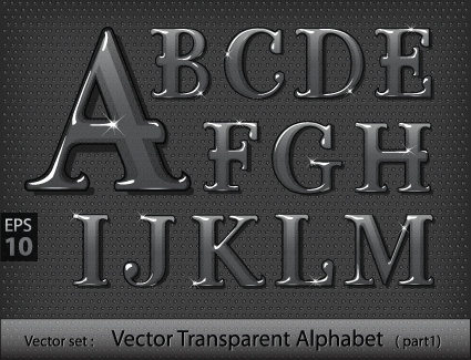 Black transparent alphabet vector Free vector in Encapsulated