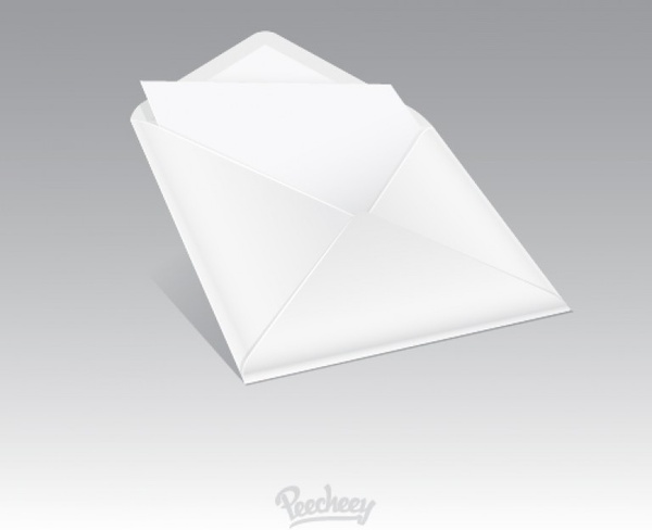blank envelope icon in perspective