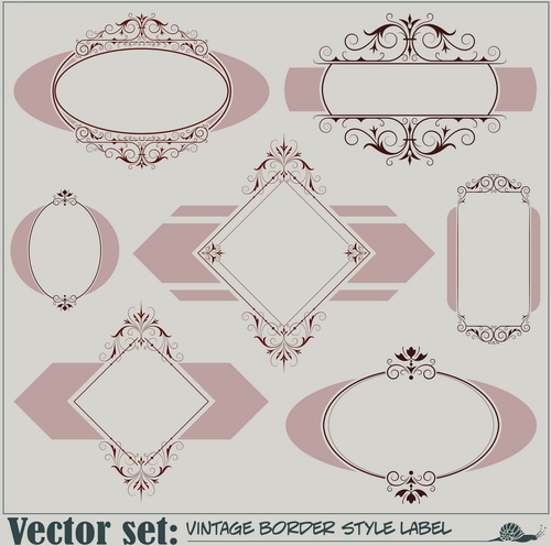 blank frames design vector collection