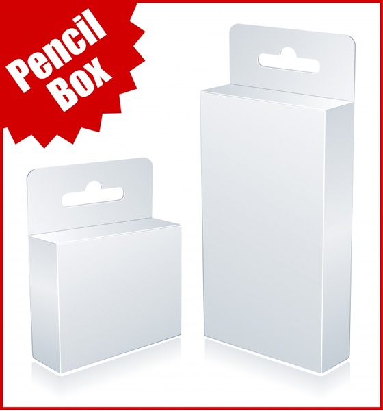 packing box icons blank 3d sketch