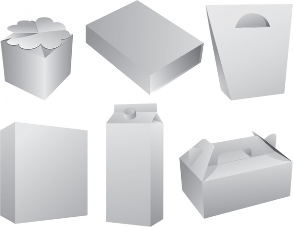 package icons blank 3d sketch white modern 