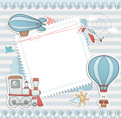 blank paper with baby card vector