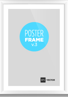blank poster template vector