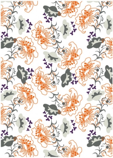flowers pattern design colorful repeating style textile decoration