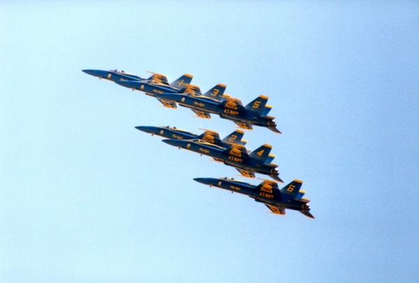 blue angels in formation