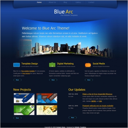 blue arc design