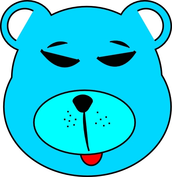 Blue Bear clip art