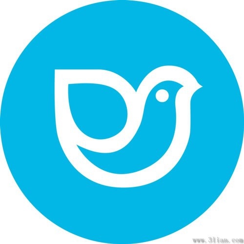 blue bird icon vector