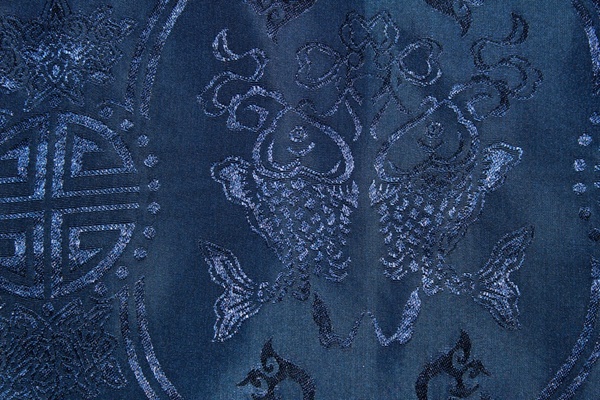 blue chinese traditional fabric 
