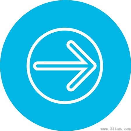 blue circular arrow icon vector