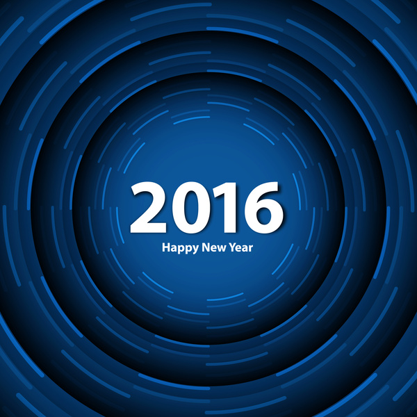 blue color happy new year 2016 background