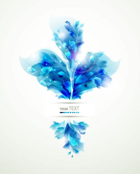 blue color lily flower background vector